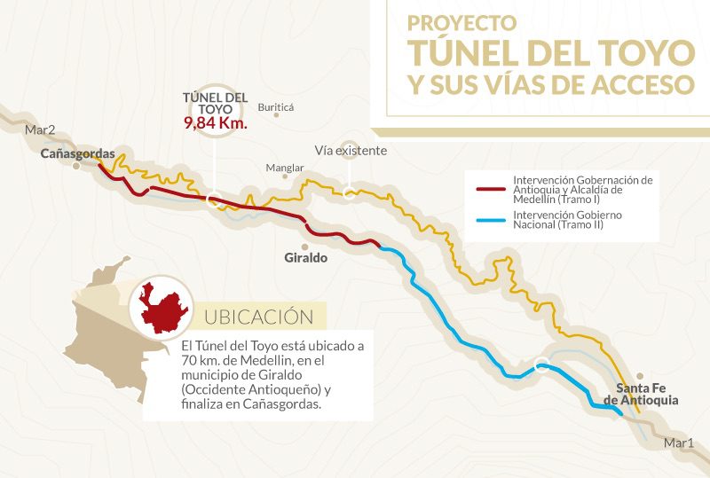 Túnel del Toyo, Medellín a Urabá en 4 horas