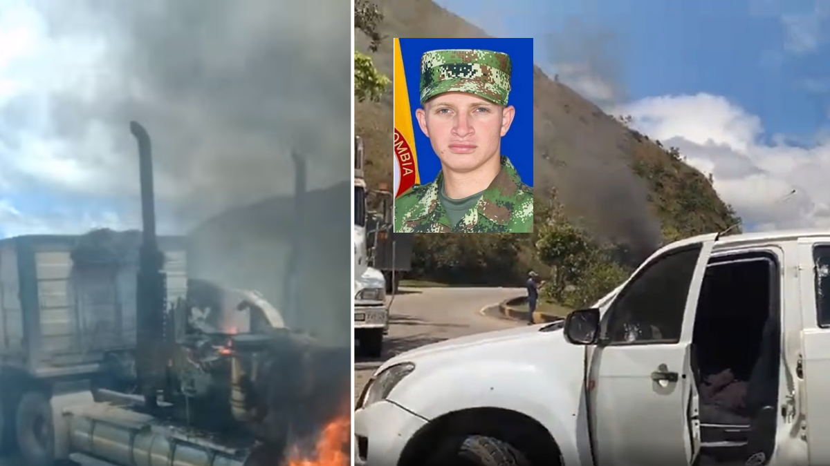 VIDEOS: Soldado secuestrado y tractomula quemada