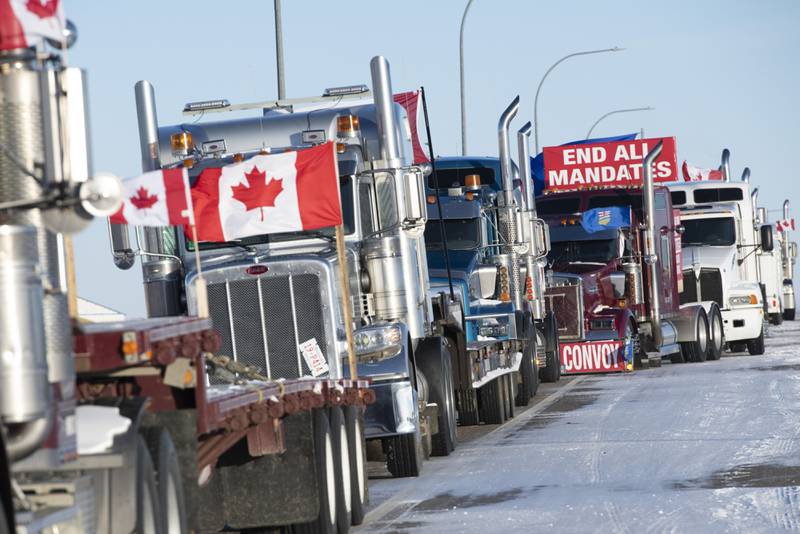 bloqueos camioneros en Canadá
