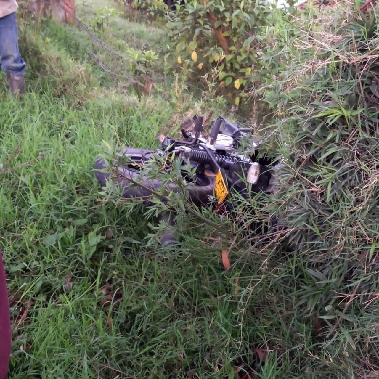 accidente en la vía Santa Bárbara Medellín